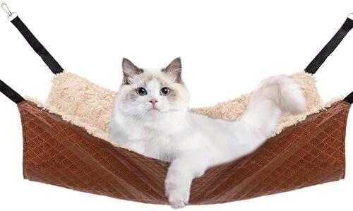Cat Hammock Bed, Medium Reversible Cage Hammock Hanging Soft Bed for Kitten